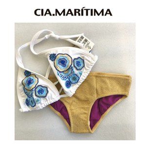 CIA MARÍTIMA Brazilian Boho Embroidered Bikini